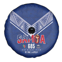 Samoa Rugby Spare Tire Cover Six Eight Five to The World - Pacific Motif LT03 - Polynesian Pride
