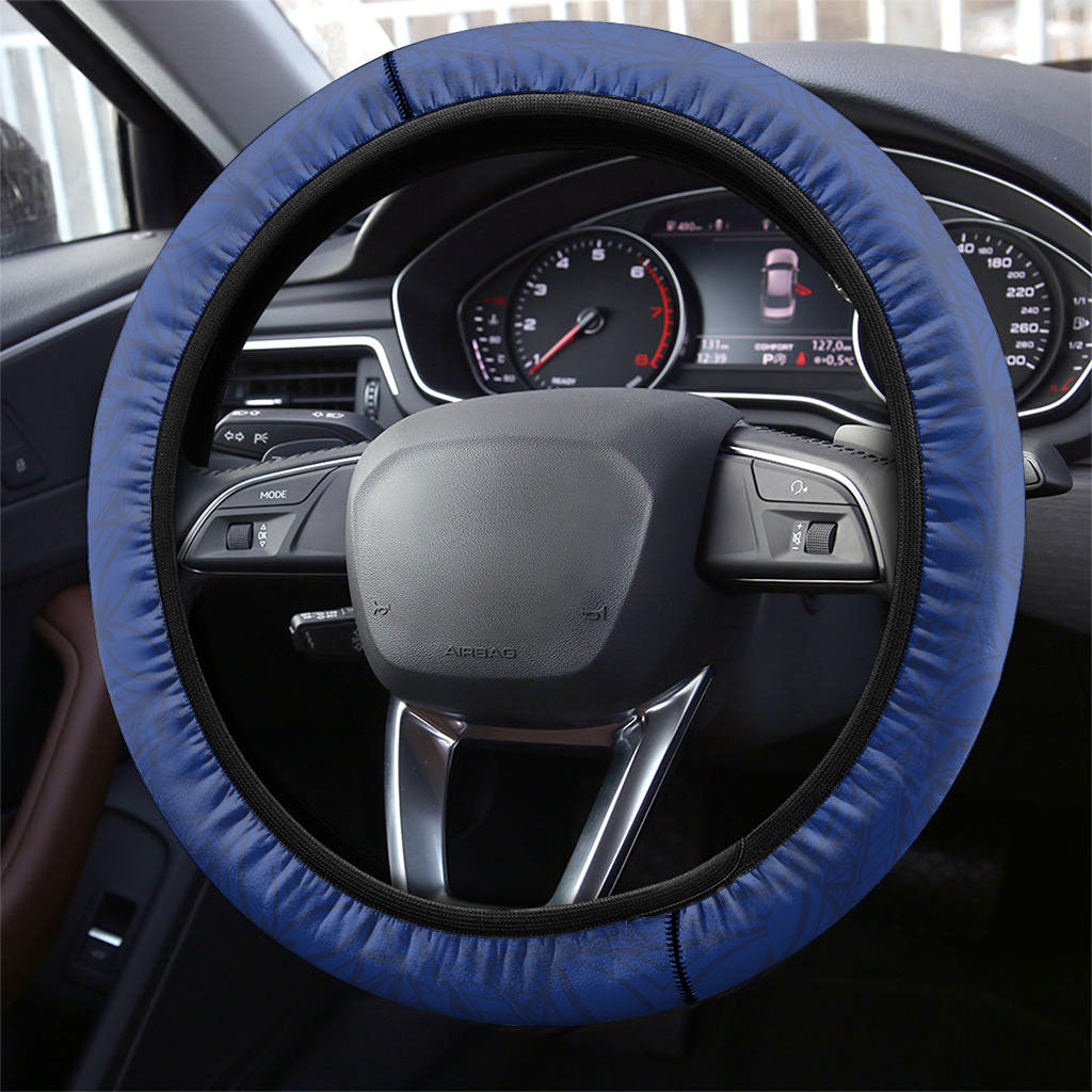 Samoa Rugby Steering Wheel Cover Six Eight Five to The World - Pacific Motif LT03 - Polynesian Pride