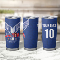 Samoa Rugby Custom Tumbler Cup Six Eight Five to The World - Pacific Motif LT03 - Polynesian Pride