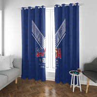 Samoa Rugby Window Curtain Six Eight Five to The World - Pacific Motif LT03 With Grommets Multicolor - Polynesian Pride