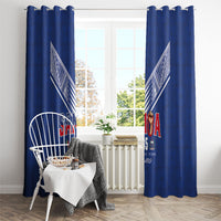Samoa Rugby Window Curtain Six Eight Five to The World - Pacific Motif LT03 - Polynesian Pride