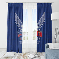 Samoa Rugby Window Curtain Six Eight Five to The World - Pacific Motif LT03 - Polynesian Pride