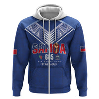 Samoa Rugby Custom Zip Hoodie Six Eight Five to The World - Pacific Motif LT03 Zip Hoodie Multicolor - Polynesian Pride