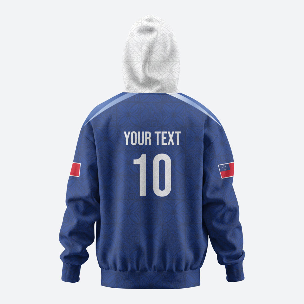 Samoa Rugby Custom Zip Hoodie Six Eight Five to The World - Pacific Motif LT03 - Polynesian Pride