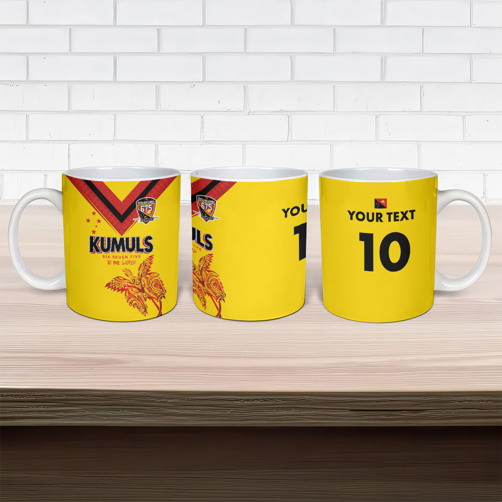Papua New Guinea Rugby Custom Ceramic Mug Six Seven Five to The World - Melanesian Pattern LT03 - Polynesian Pride