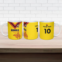 Papua New Guinea Rugby Custom Ceramic Mug Six Seven Five to The World - Melanesian Pattern LT03 - Polynesian Pride