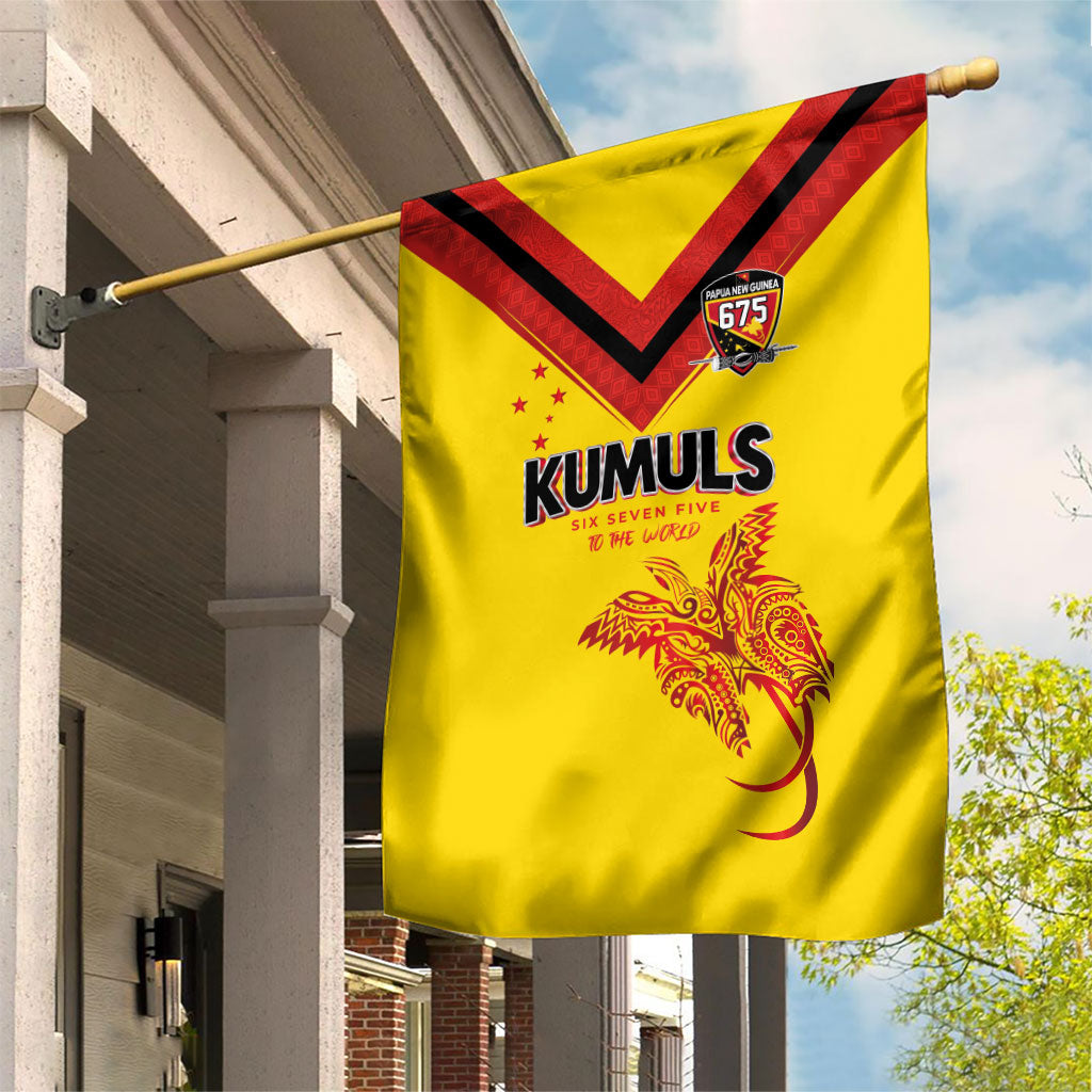 Papua New Guinea Rugby Garden Flag Six Seven Five to The World - Melanesian Pattern LT03 House Flag Multicolor - Polynesian Pride
