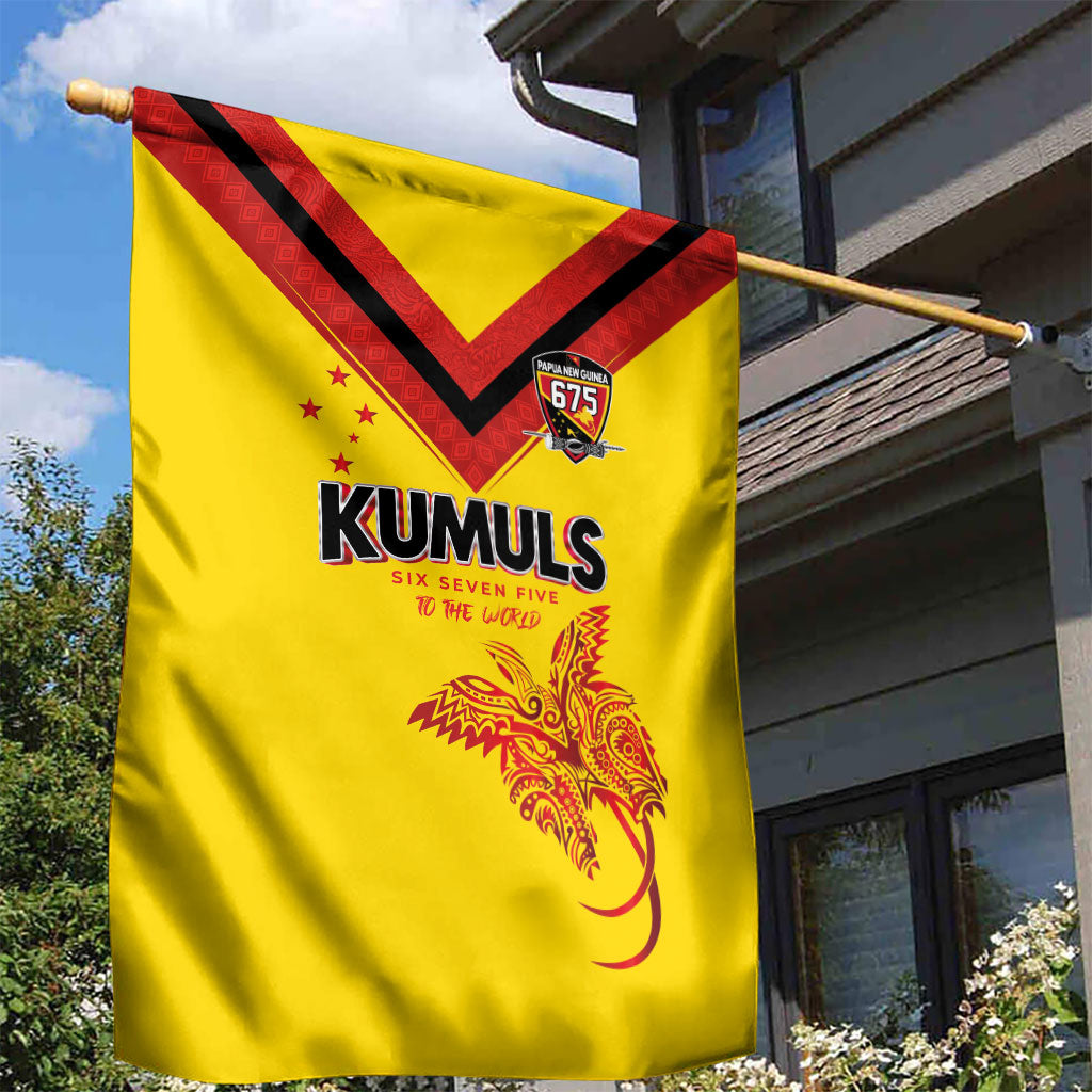 Papua New Guinea Rugby Garden Flag Six Seven Five to The World - Melanesian Pattern LT03 - Polynesian Pride