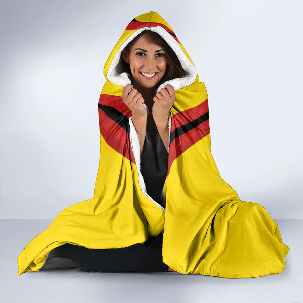 Papua New Guinea Rugby Hooded Blanket Six Seven Five to The World - Melanesian Pattern LT03 - Polynesian Pride