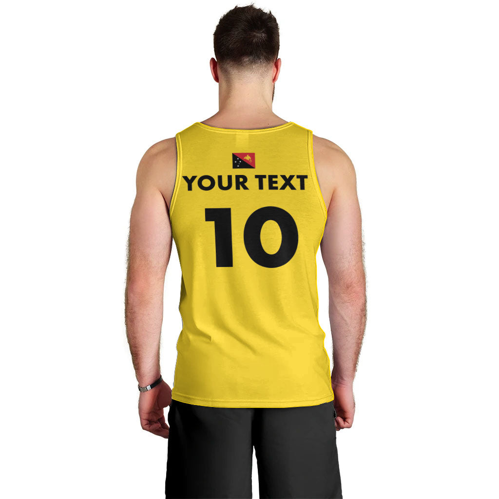 Papua New Guinea Rugby Custom Men Tank Top Six Seven Five to The World - Melanesian Pattern LT03 - Polynesian Pride
