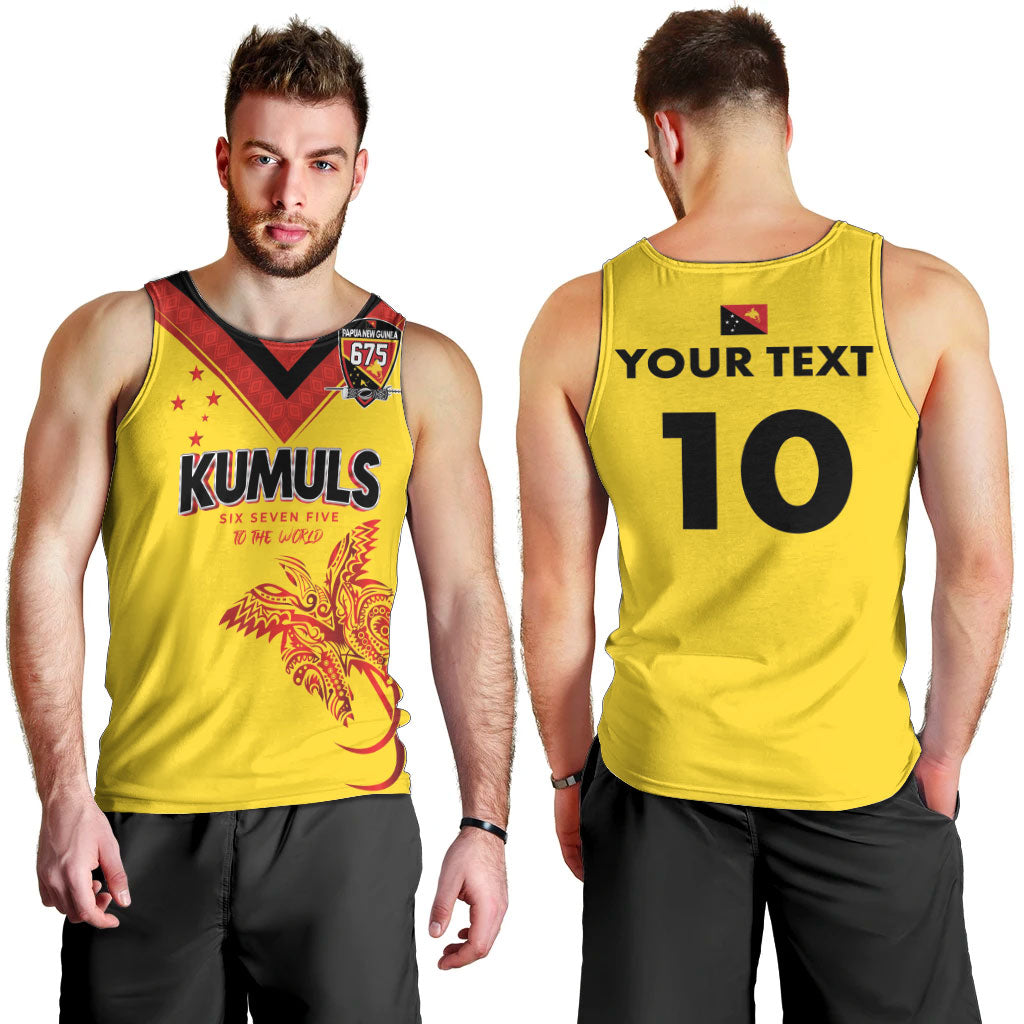Papua New Guinea Rugby Custom Men Tank Top Six Seven Five to The World - Melanesian Pattern LT03 - Polynesian Pride