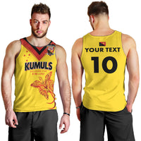 Papua New Guinea Rugby Custom Men Tank Top Six Seven Five to The World - Melanesian Pattern LT03 - Polynesian Pride