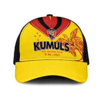 Papua New Guinea Rugby Mesh Trucker Cap Six Seven Five to The World - Melanesian Pattern LT03 One Size Black Multicolor - Polynesian Pride