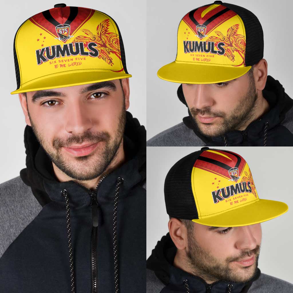 Papua New Guinea Rugby Mesh Trucker Cap Six Seven Five to The World - Melanesian Pattern LT03 - Polynesian Pride