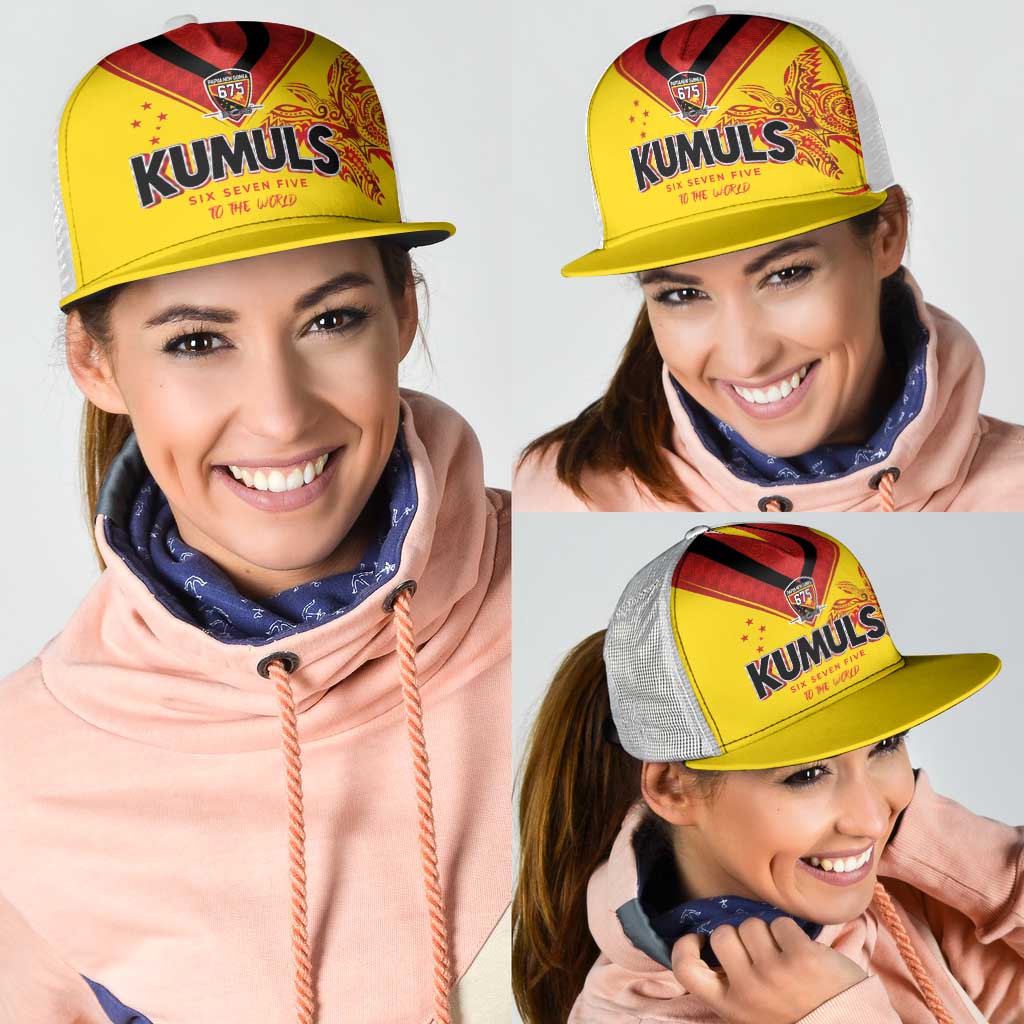 Papua New Guinea Rugby Mesh Trucker Cap Six Seven Five to The World - Melanesian Pattern LT03 - Polynesian Pride