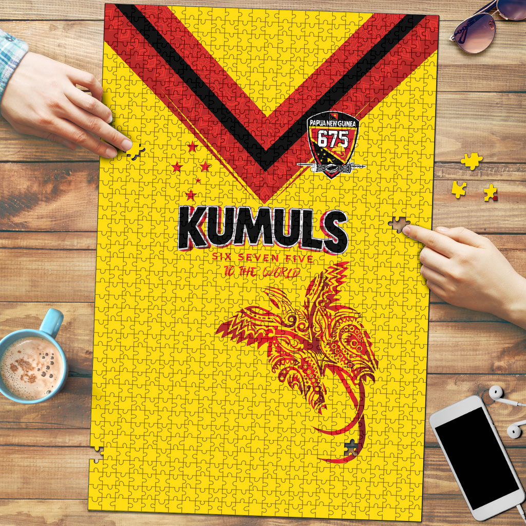 Papua New Guinea Rugby Puzzle Six Seven Five to The World - Melanesian Pattern LT03 Multicolor - Polynesian Pride