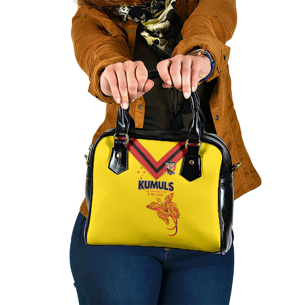 Papua New Guinea Rugby Shoulder Handbag Six Seven Five to The World - Melanesian Pattern LT03 One Size Multicolor - Polynesian Pride