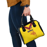 Papua New Guinea Rugby Shoulder Handbag Six Seven Five to The World - Melanesian Pattern LT03 - Polynesian Pride