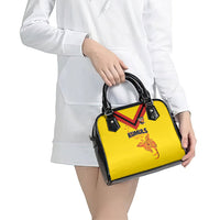 Papua New Guinea Rugby Shoulder Handbag Six Seven Five to The World - Melanesian Pattern LT03 - Polynesian Pride