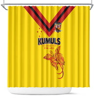 Papua New Guinea Rugby Shower Curtain Six Seven Five to The World - Melanesian Pattern LT03 Multicolor - Polynesian Pride