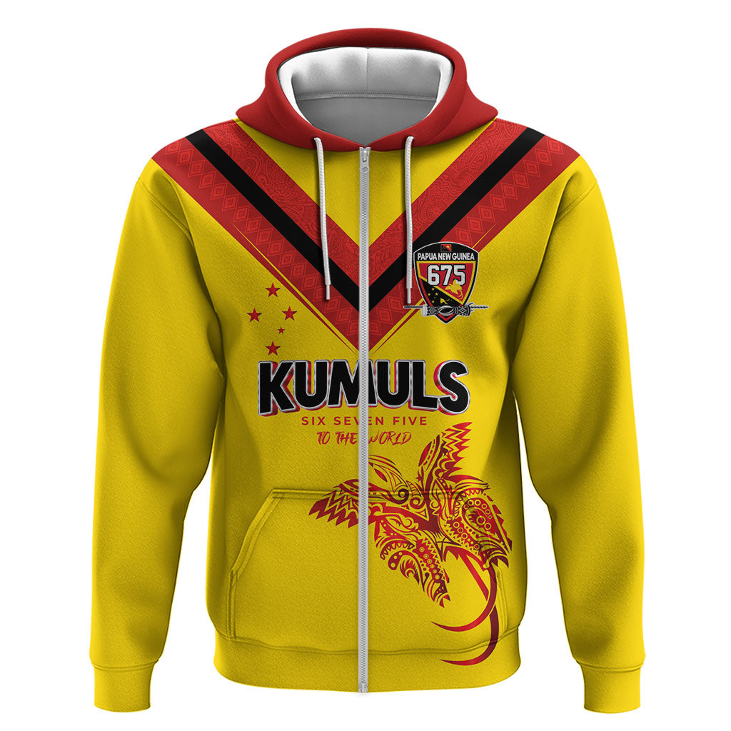 Papua New Guinea Rugby Custom Zip Hoodie Six Seven Five to The World - Melanesian Pattern LT03 Zip Hoodie Multicolor - Polynesian Pride
