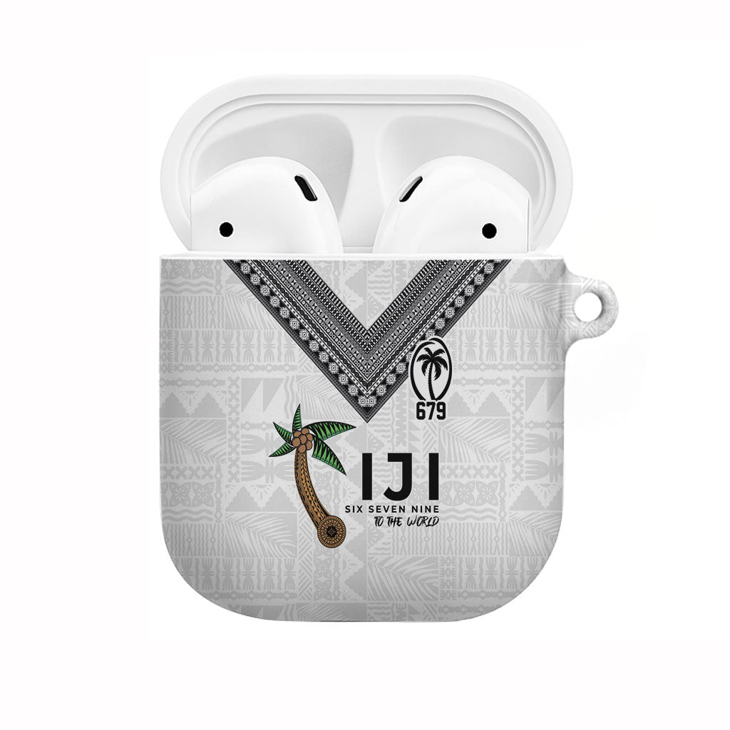 Fijian Rugby AirPods Case Six Seven Nine to The World - Tapa Pattern