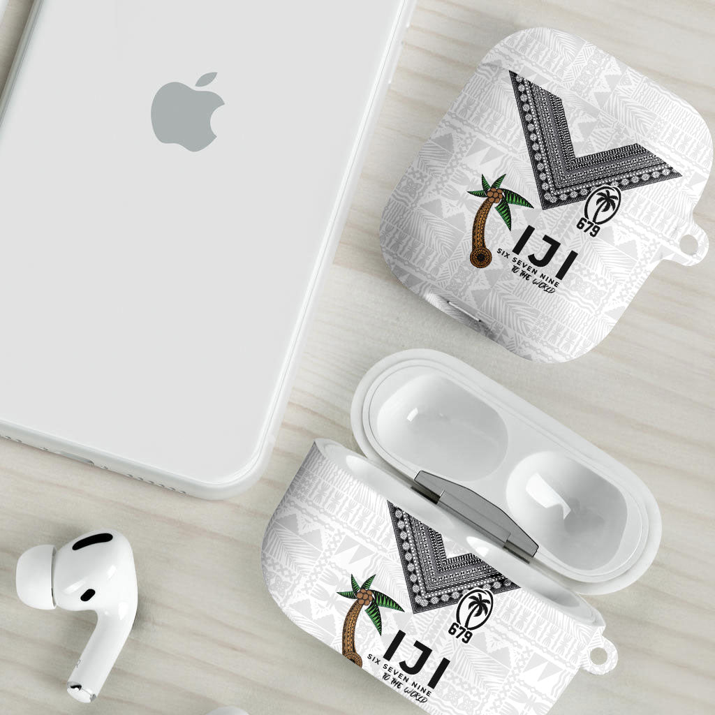 Fijian Rugby AirPods Case Six Seven Nine to The World - Tapa Pattern LT03 - Polynesian Pride