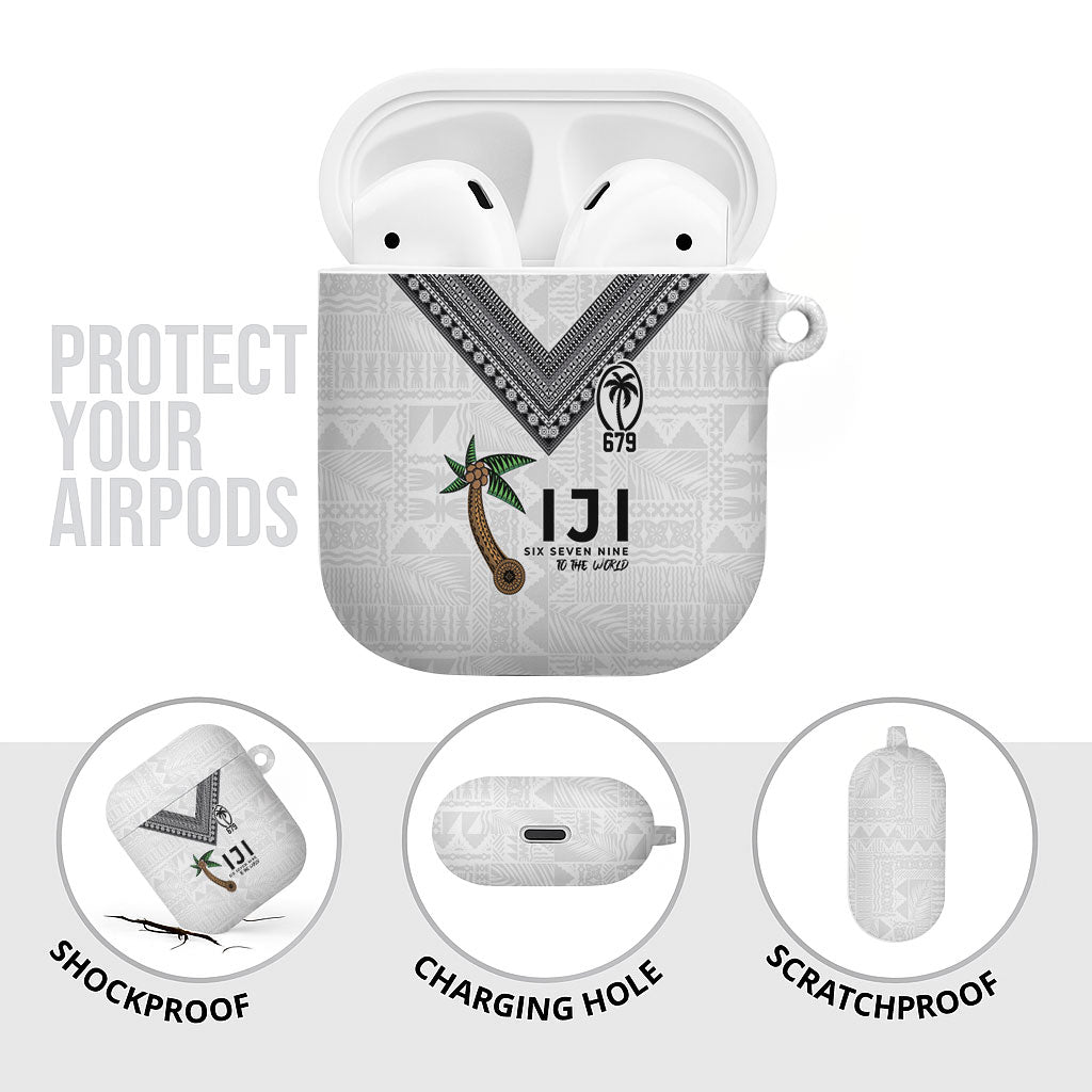 Fijian Rugby AirPods Case Six Seven Nine to The World - Tapa Pattern LT03 - Polynesian Pride