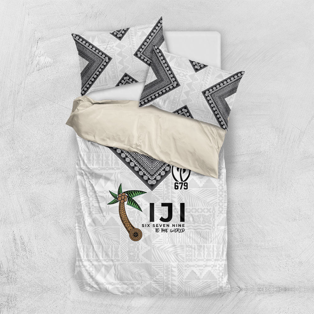Fijian Rugby Bedding Set Six Seven Nine to The World - Tapa Pattern LT03 US Twin 172cm x 218cm Multicolor - Polynesian Pride
