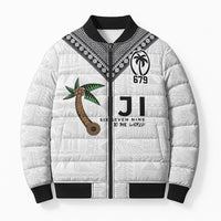 Fijian Rugby Bomber Puffer Jacket Six Seven Nine to The World - Tapa Pattern LT03 Unisex Multicolor - Polynesian Pride