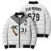 Fijian Rugby Bomber Puffer Jacket Six Seven Nine to The World - Tapa Pattern LT03 - Polynesian Pride