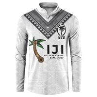 Fijian Rugby Button Sweatshirt Six Seven Nine to The World - Tapa Pattern LT03 Multicolor - Polynesian Pride