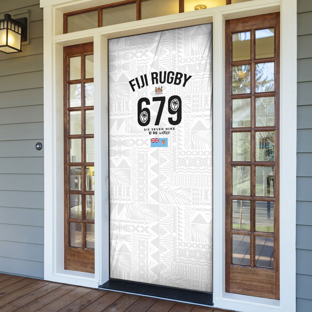 Fijian Rugby Door Cover Six Seven Nine to The World - Tapa Pattern LT03 - Polynesian Pride