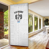 Fijian Rugby Door Cover Six Seven Nine to The World - Tapa Pattern LT03 - Polynesian Pride