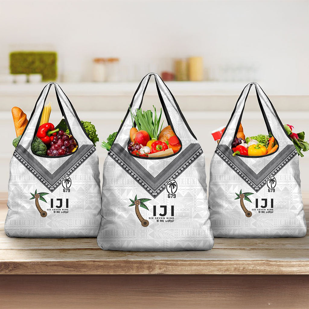 Fijian Rugby Grocery Bag Six Seven Nine to The World - Tapa Pattern LT03 3-pack One Size Multicolor - Polynesian Pride
