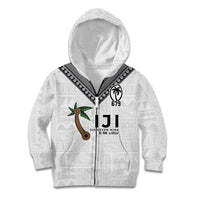 Fijian Rugby Kid Hoodie Six Seven Nine to The World - Tapa Pattern LT03 Zip Hoodie Multicolor - Polynesian Pride