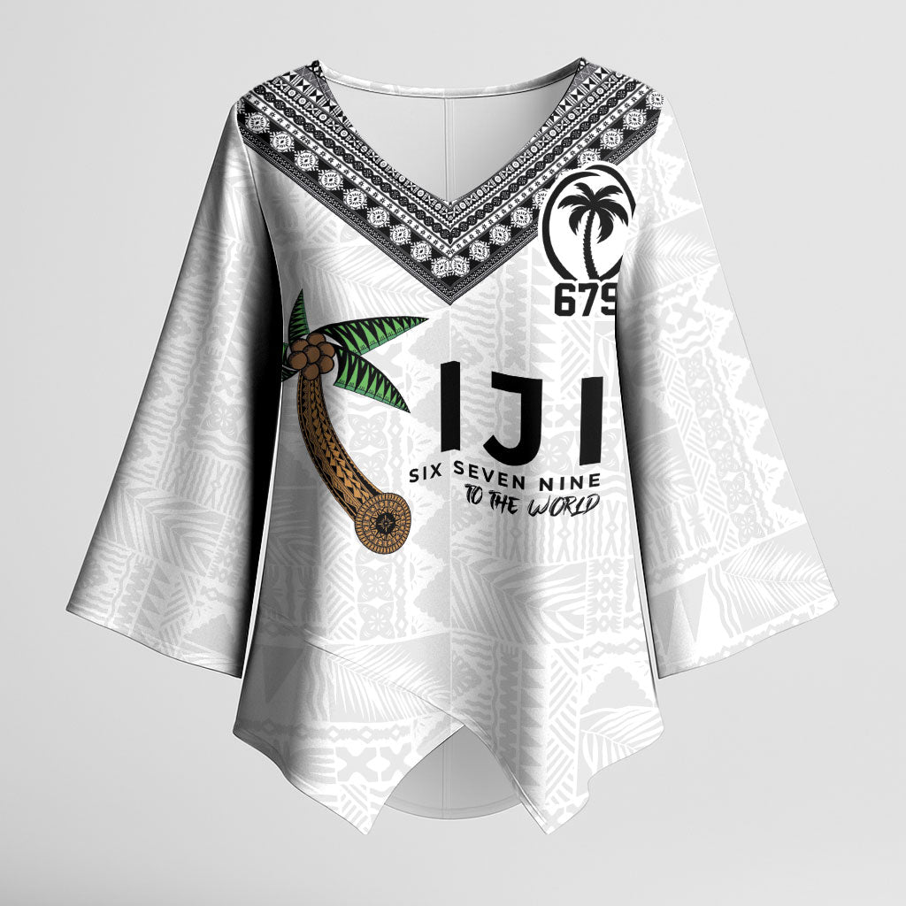 Fijian Rugby Kimono Sleeve Blouse Six Seven Nine to The World - Tapa Pattern LT03 Female Multicolor - Polynesian Pride