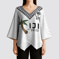 Fijian Rugby Kimono Sleeve Blouse Six Seven Nine to The World - Tapa Pattern LT03 - Polynesian Pride