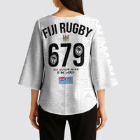 Fijian Rugby Kimono Sleeve Blouse Six Seven Nine to The World - Tapa Pattern LT03 - Polynesian Pride