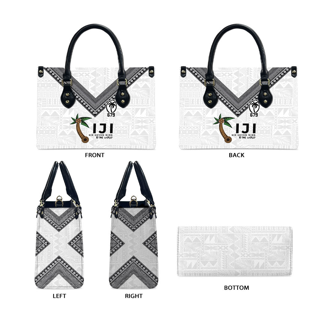 Fijian Rugby Leather Bag Six Seven Nine to The World - Tapa Pattern LT03 - Polynesian Pride