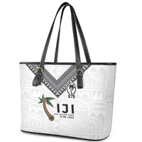 Fijian Rugby Leather Tote Bag Six Seven Nine to The World - Tapa Pattern LT03 - Polynesian Pride