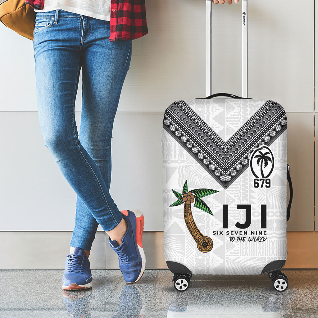 Fijian Rugby Luggage Cover Six Seven Nine to The World - Tapa Pattern LT03 - Polynesian Pride