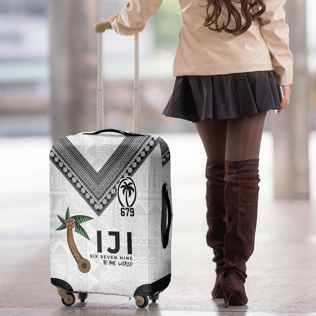 Fijian Rugby Luggage Cover Six Seven Nine to The World - Tapa Pattern LT03 - Polynesian Pride