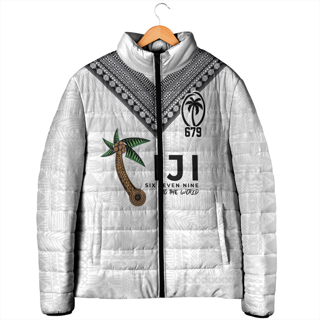 Fijian Rugby Padded Jacket Six Seven Nine to The World - Tapa Pattern LT03 - Polynesian Pride