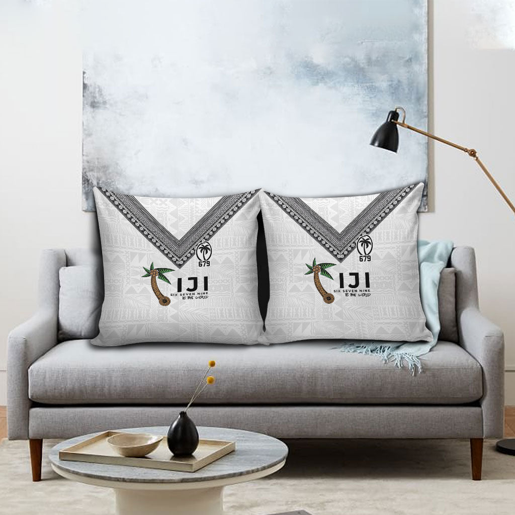 Fijian Rugby Pillow Cover Six Seven Nine to The World - Tapa Pattern LT03 - Polynesian Pride