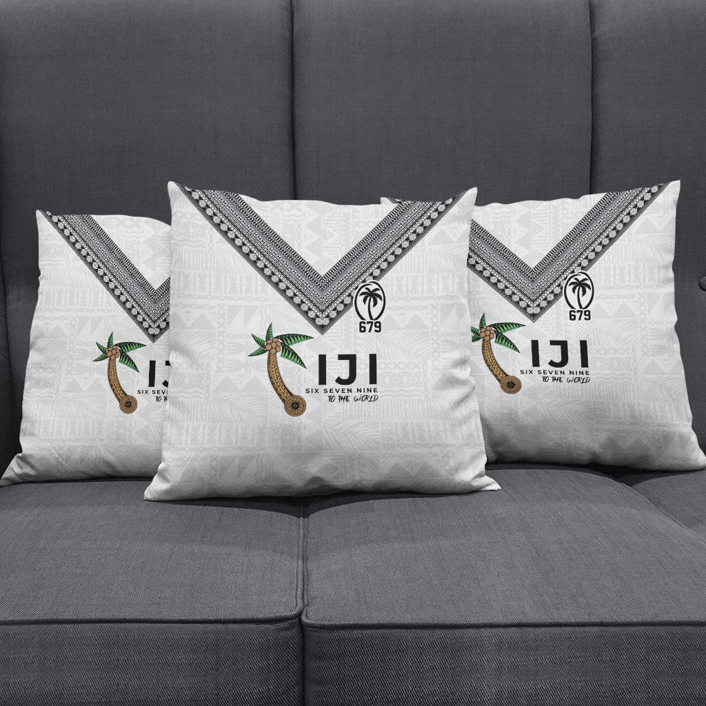 Fijian Rugby Pillow Cover Six Seven Nine to The World - Tapa Pattern LT03 - Polynesian Pride