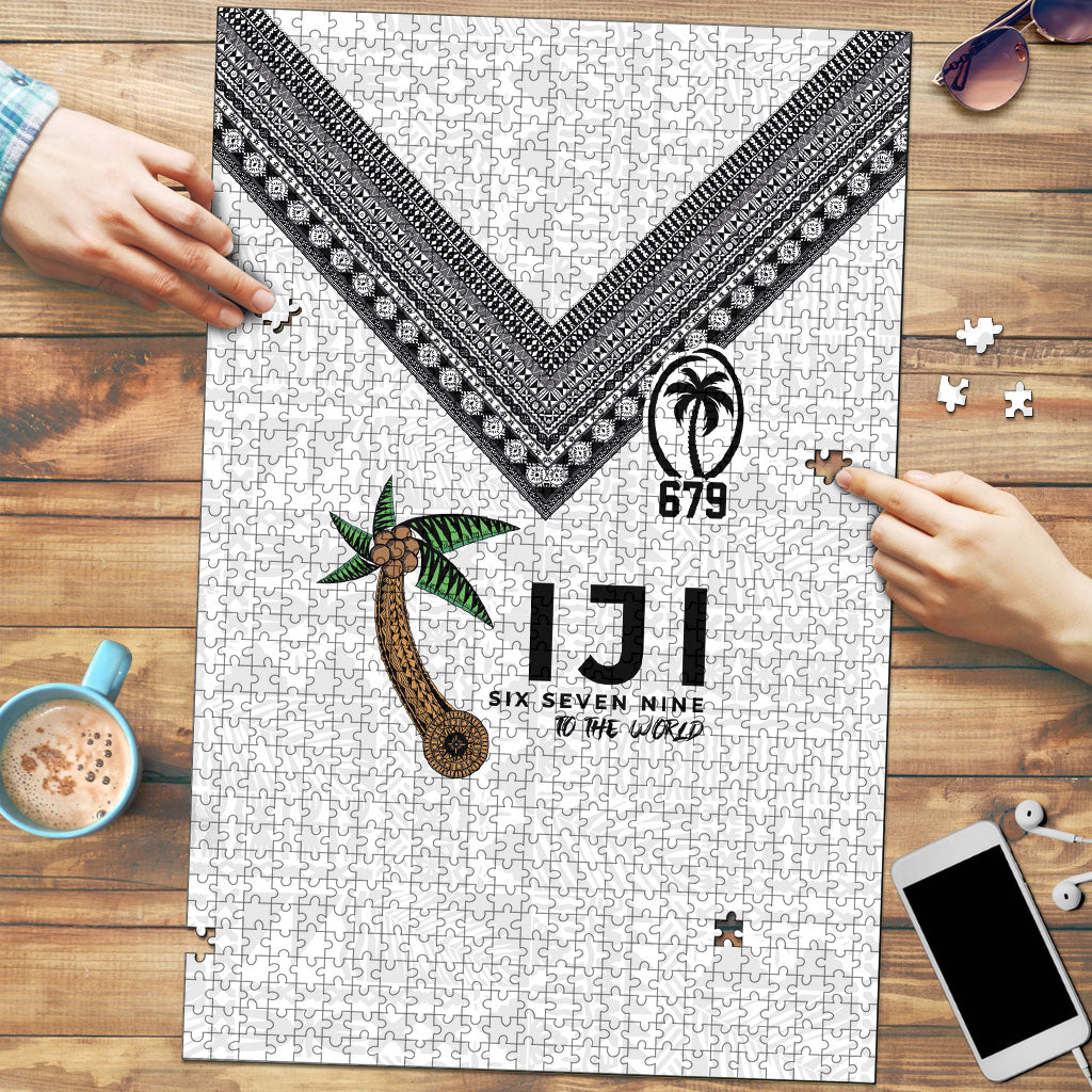 Fijian Rugby Puzzle Six Seven Nine to The World - Tapa Pattern LT03 Multicolor - Polynesian Pride