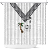 Fijian Rugby Shower Curtain Six Seven Nine to The World - Tapa Pattern LT03 Multicolor - Polynesian Pride