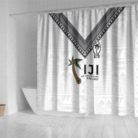 Fijian Rugby Shower Curtain Six Seven Nine to The World - Tapa Pattern LT03 - Polynesian Pride