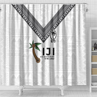 Fijian Rugby Shower Curtain Six Seven Nine to The World - Tapa Pattern LT03 - Polynesian Pride